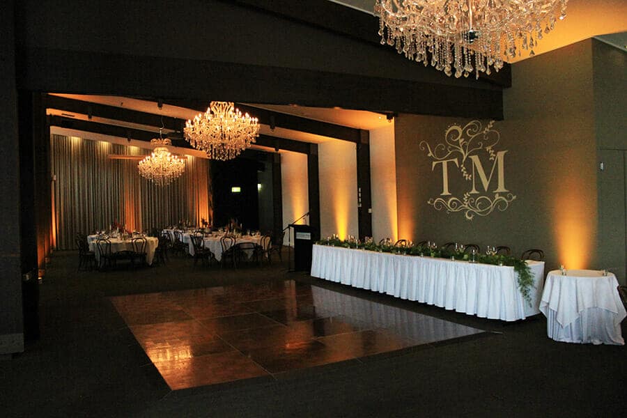 YELLOW UPLIGHTING | Ballroom at Victoria Park