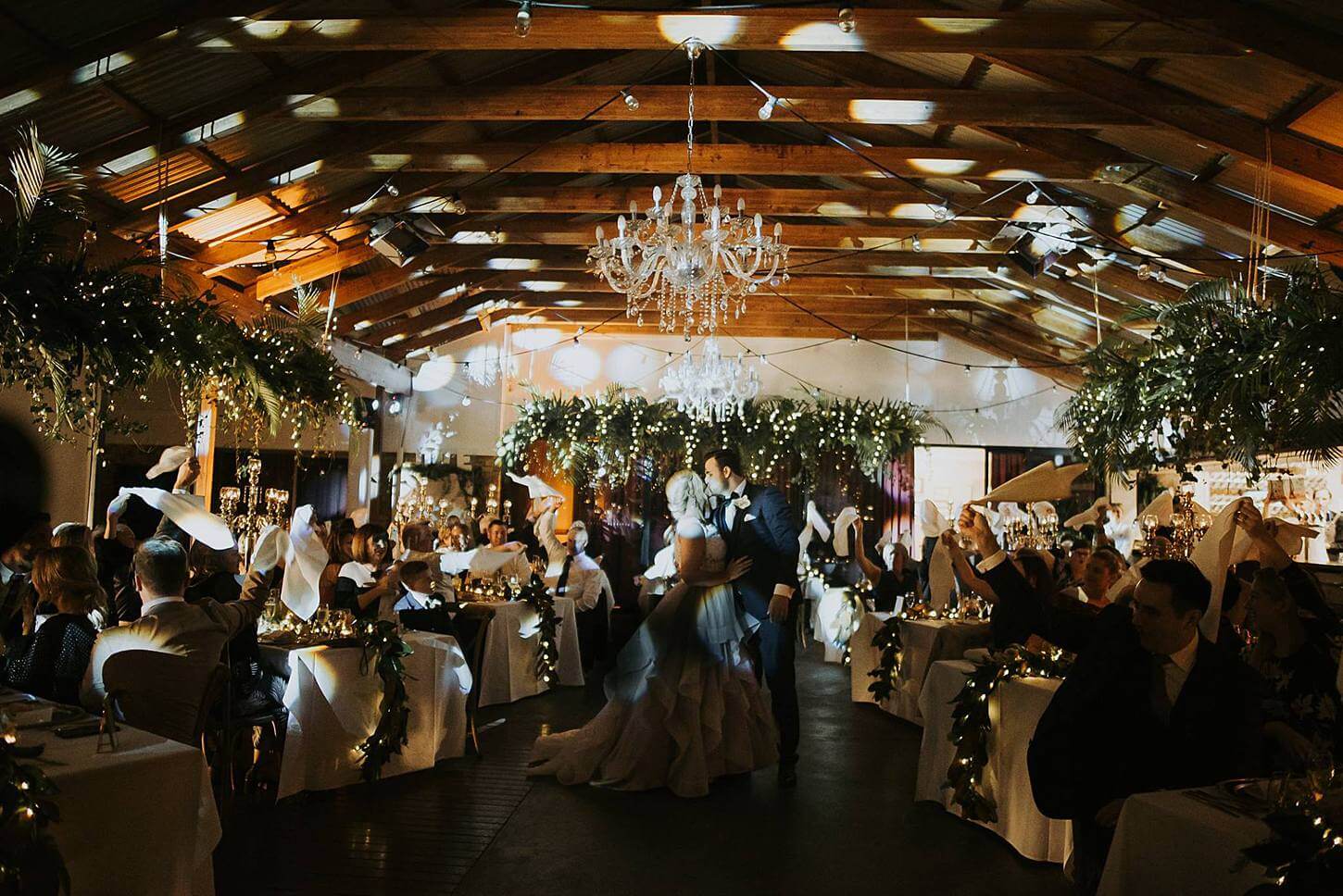 Austinvilla Estate Wedding Entrance Kiss
