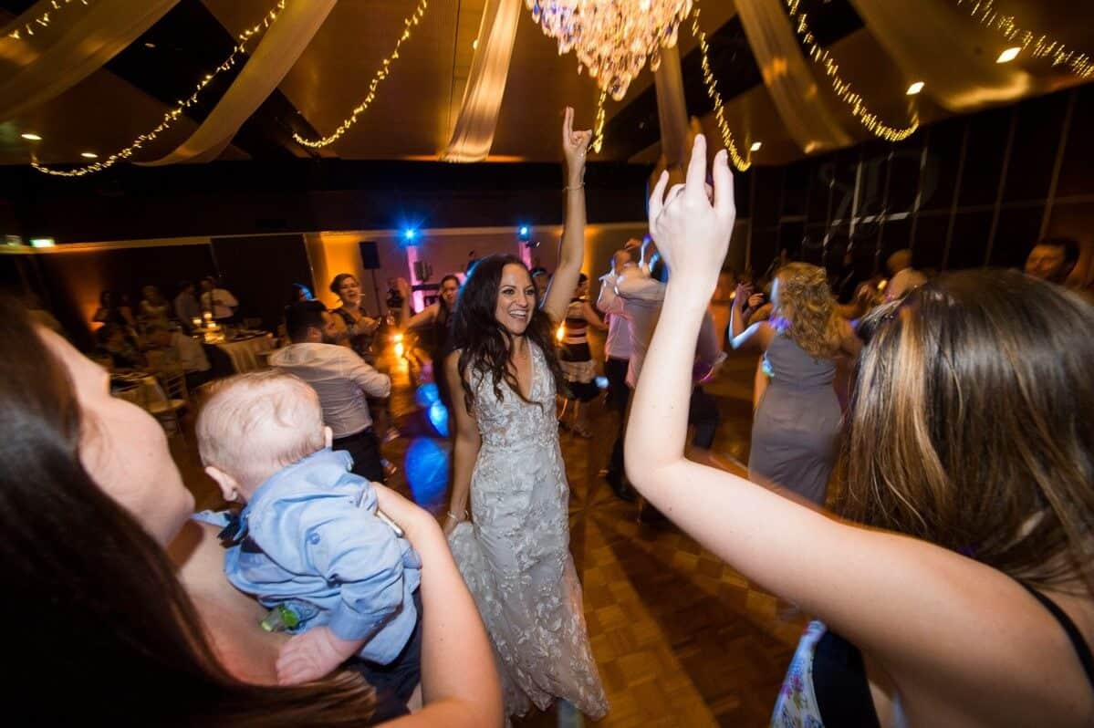 Greek Club Wedding Reception Bride Dancing