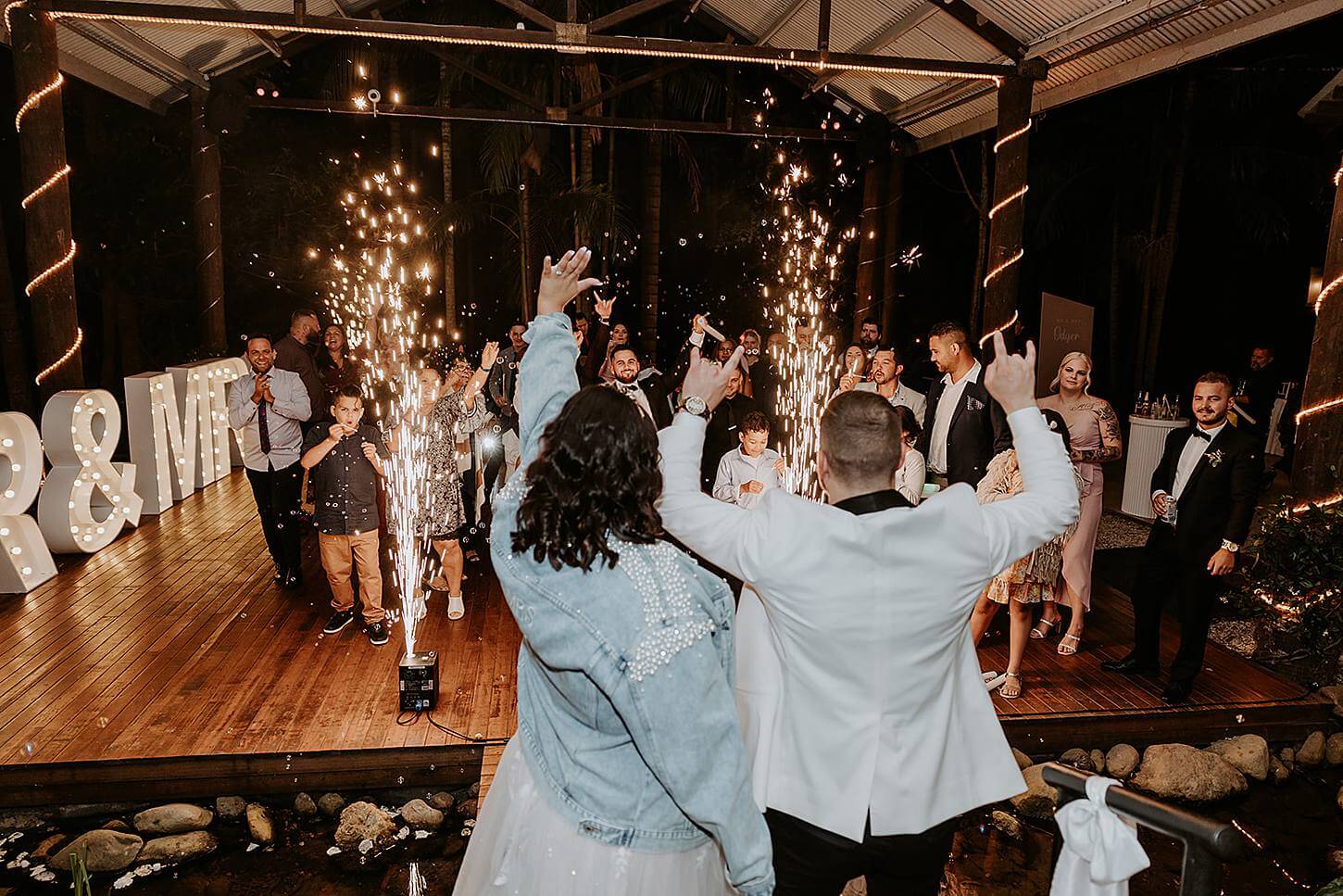 Cedar Creek Lodges Wedding Exit Fireworks