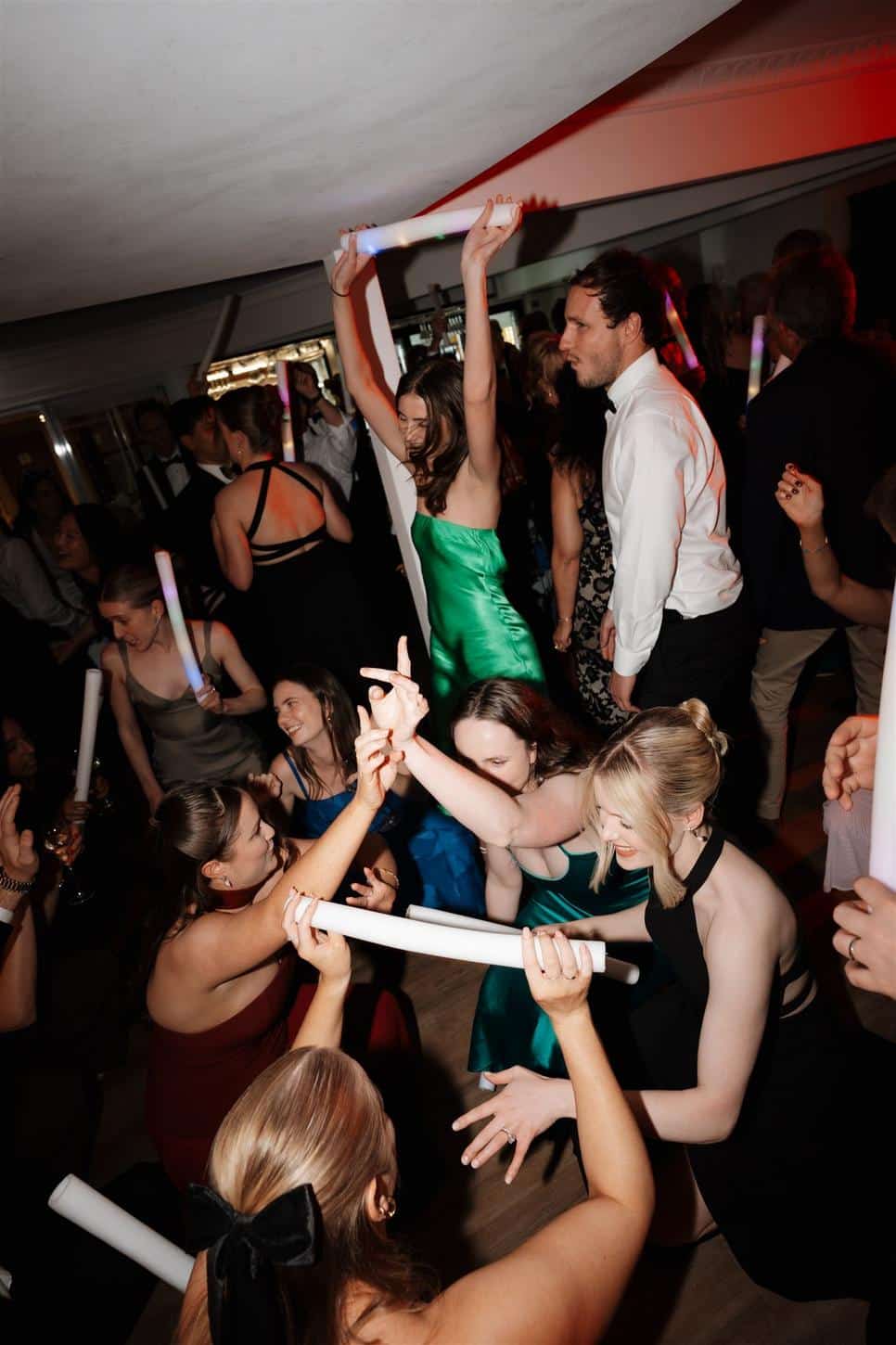 Wedding guests dancing at Maleny Manor