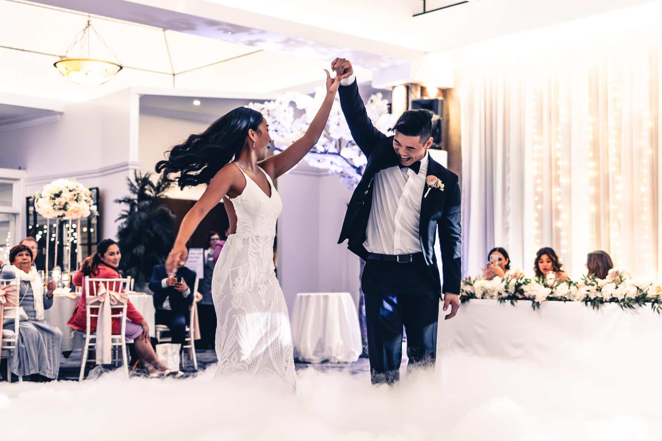 Hillstone Wedding First Dancing on a Cloud Low Fog