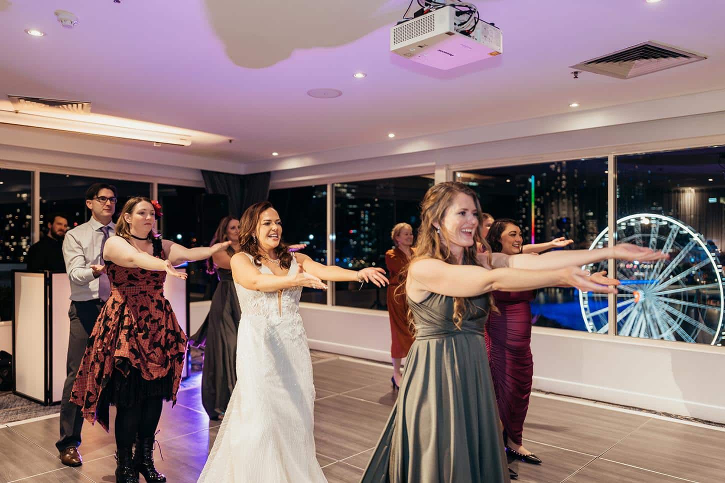 Rydges Hotel Bride & Guests Dancing